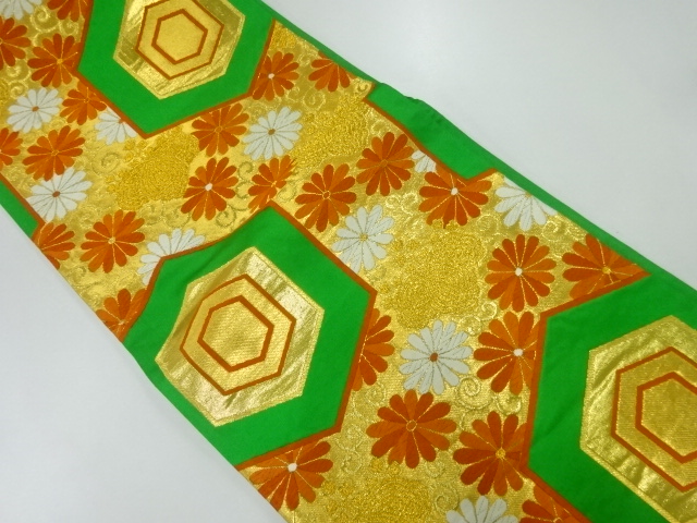 JAPANESE KIMONO / ANTIQUE FUKURO OBI / SILK / WOVEN PAULOWNIA